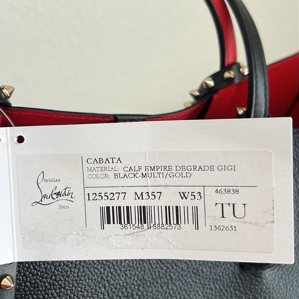 🔺Christian Louboutin🔺Large Cabata Leopard Ombré Leather Print Tote - Picture 8 of 16